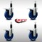 Service Caster 5'' SS Solid Poly Swivel 1-1/8'' Expanding Stem Caster Set Total Lock Brake, 4PK SCC-SSEXTTL20S514-SPUS-118-4 - alternate 4